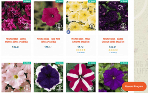 True Leaf Market website product page for Petunia Seeds