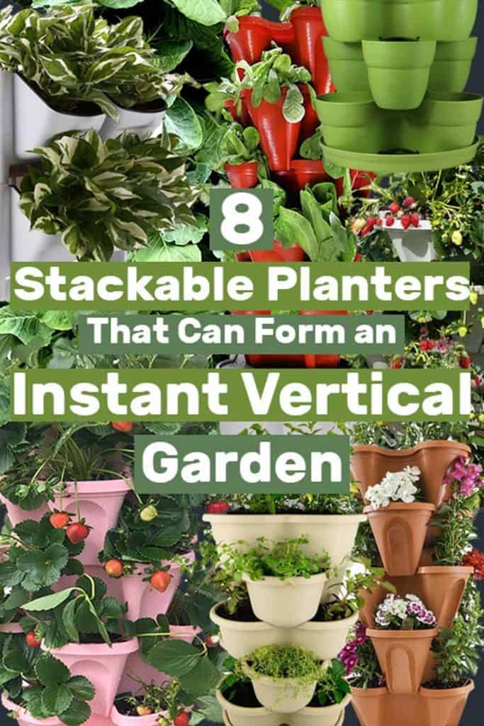 Planter Garden Box Stackable Vertical Garden Herbs Plant Greening Flower Outdoor