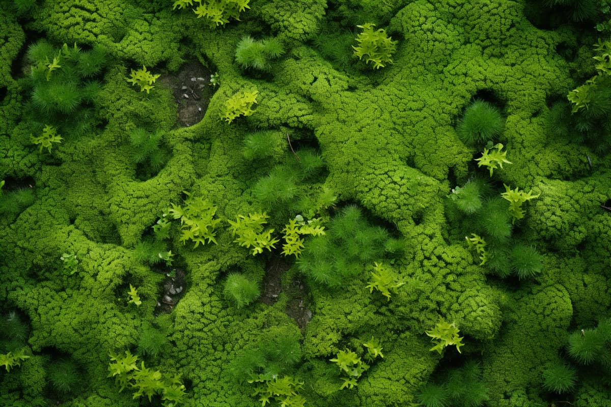 Carpet of green moss 