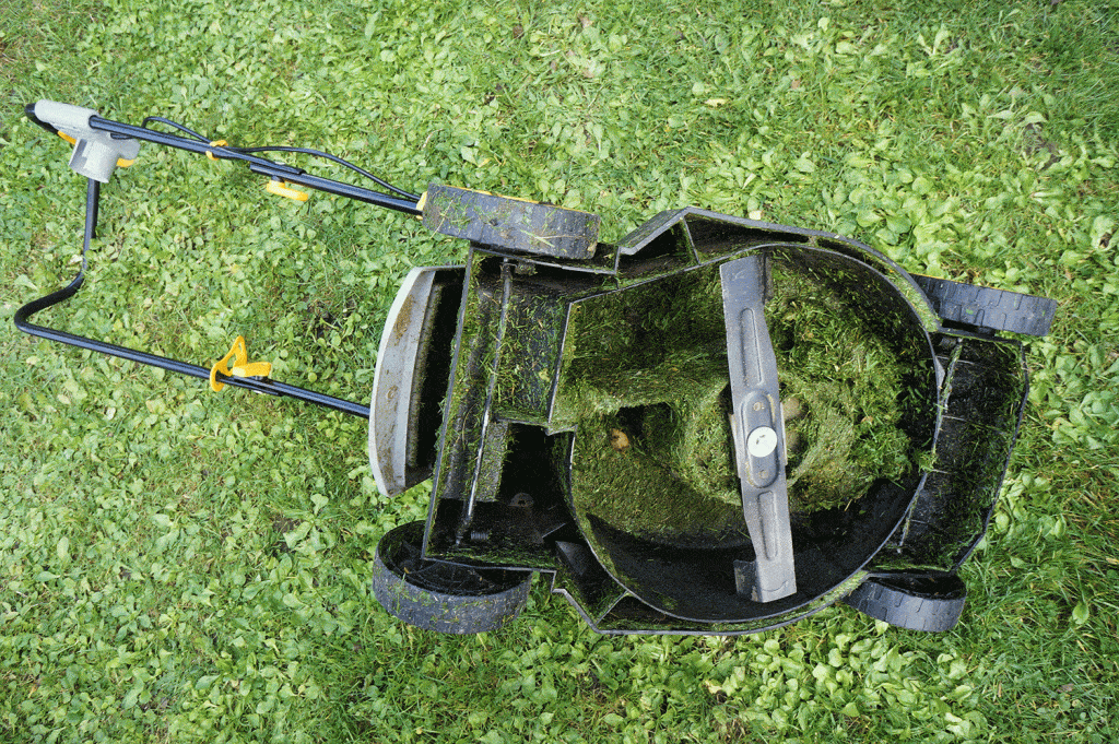 Upside down lawnmower