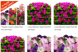 AreoGarden website product page for Petunia Seeds