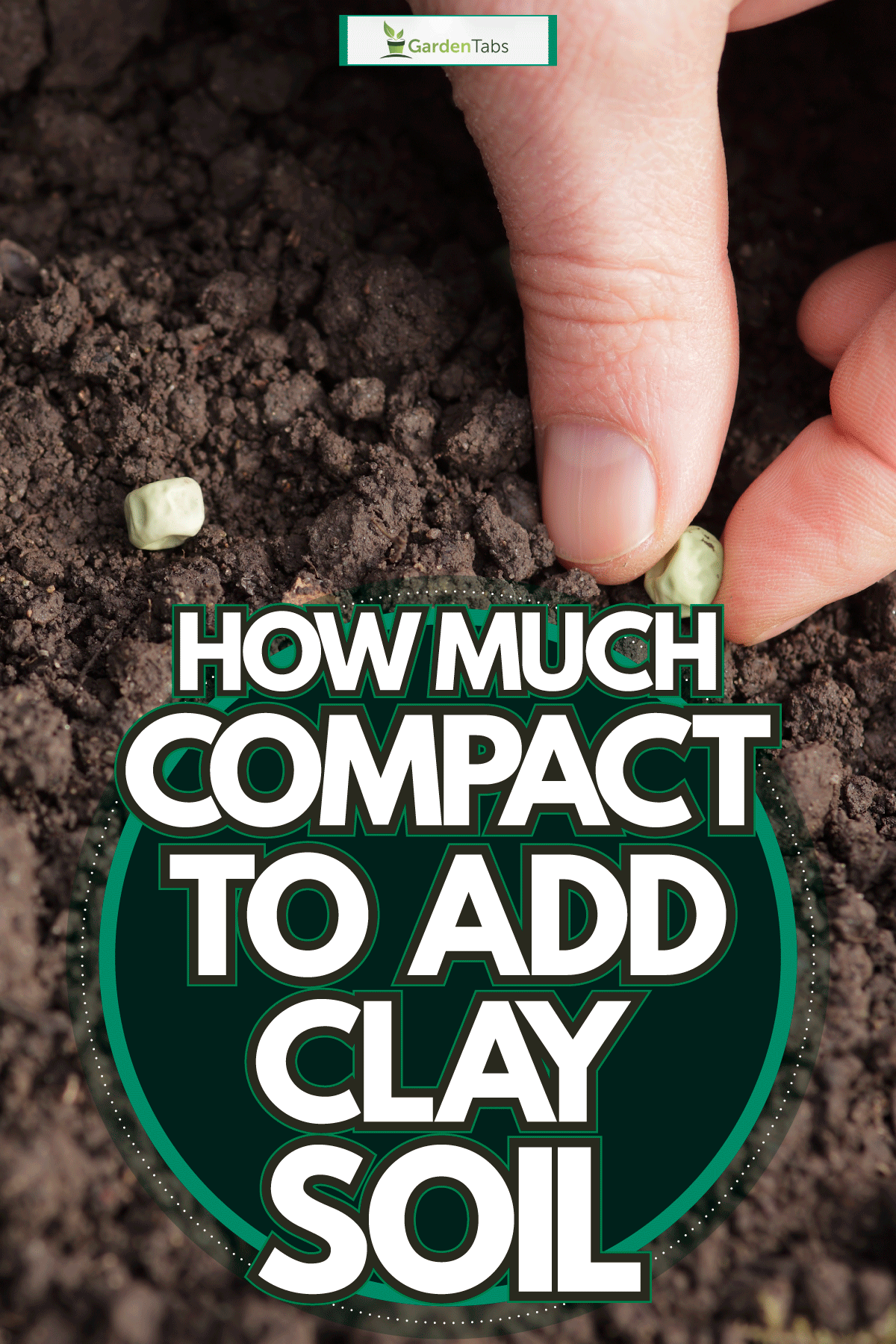 Worker planting seeds on a clay soil, How Much Compost To Add To Clay Soil