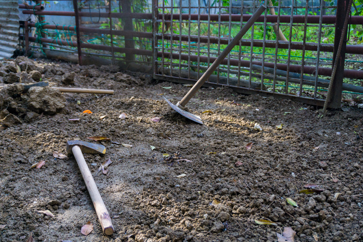 Plowing equipment used for garden rehabilitation