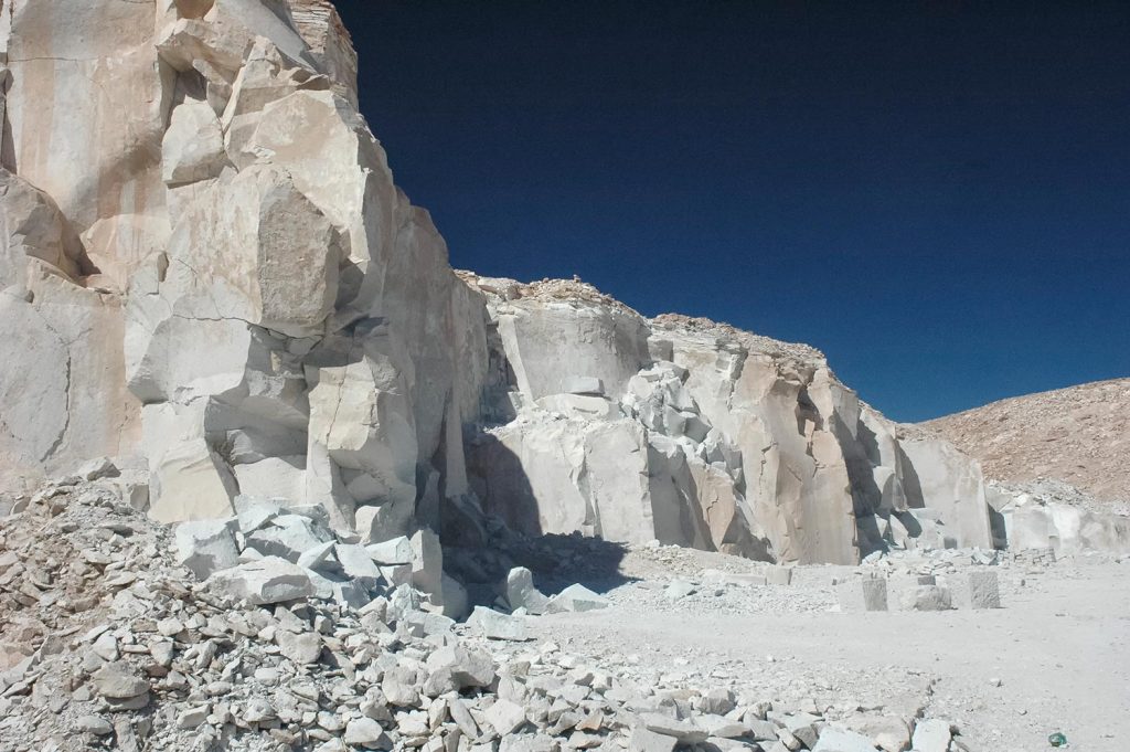 View of the gypsum quarry