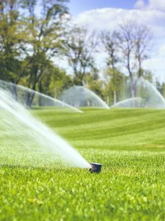 A golf course sprinkler system turned on, How To Map Out An Existing Irrigation System