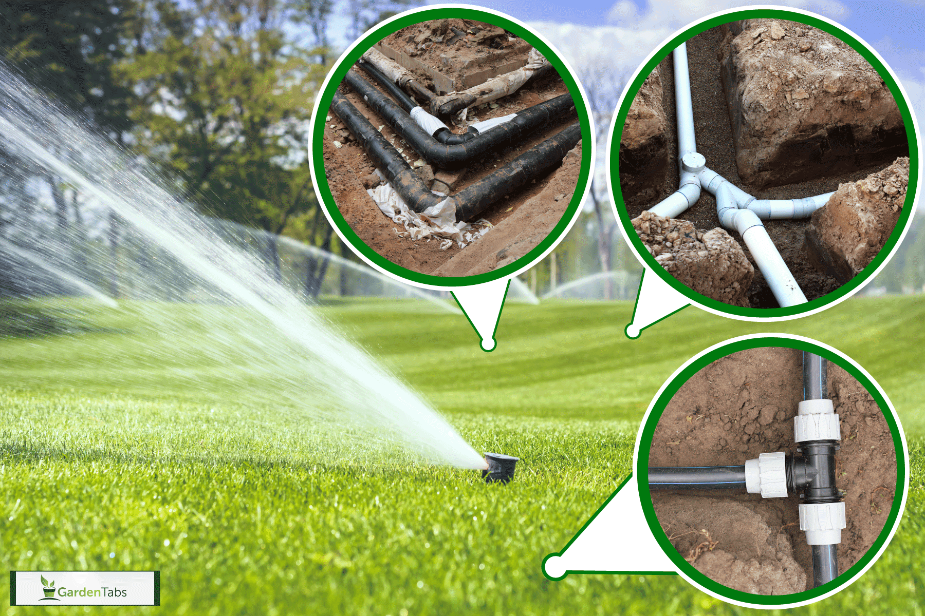 A golf course sprinkler system turned on, How To Map Out An Existing Irrigation System