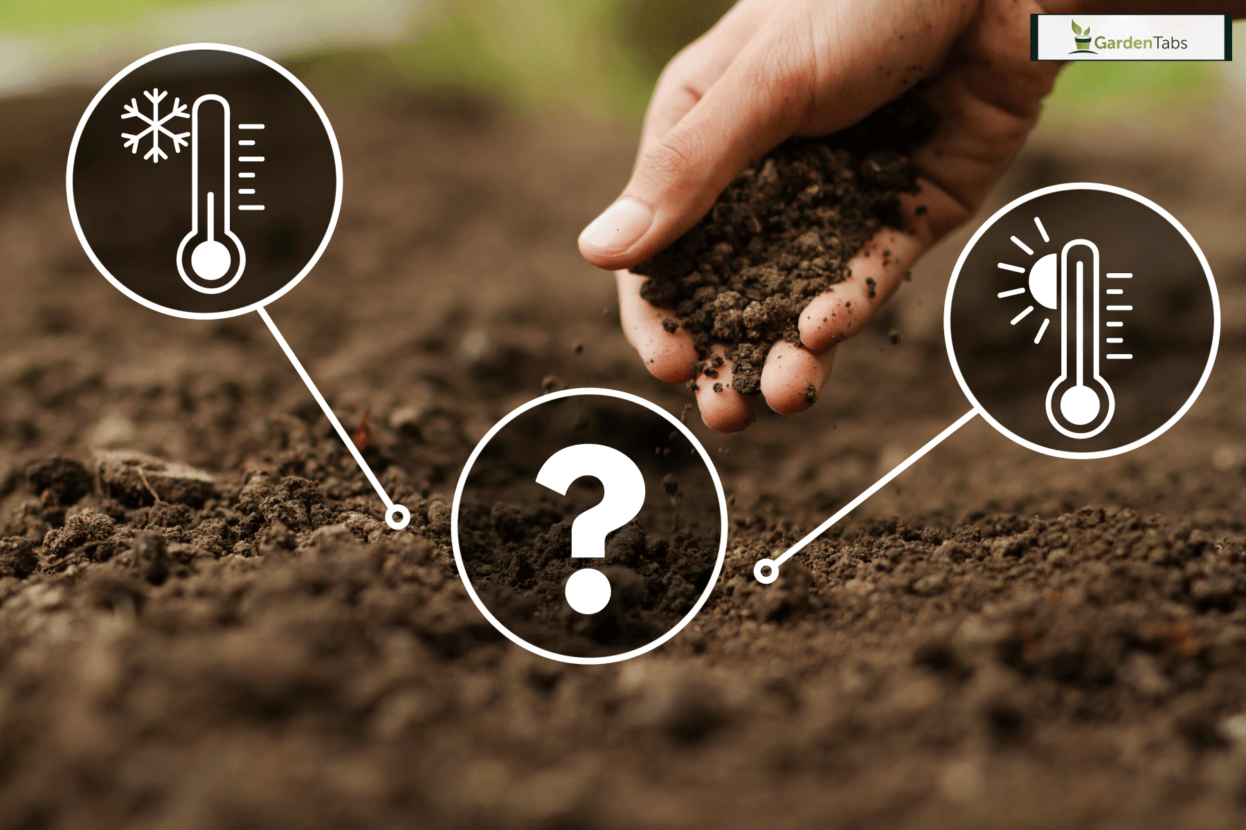 human hands touching the healthy soil of the farmland, How To Determine Soil Temperature [Even Without A Thermometer]