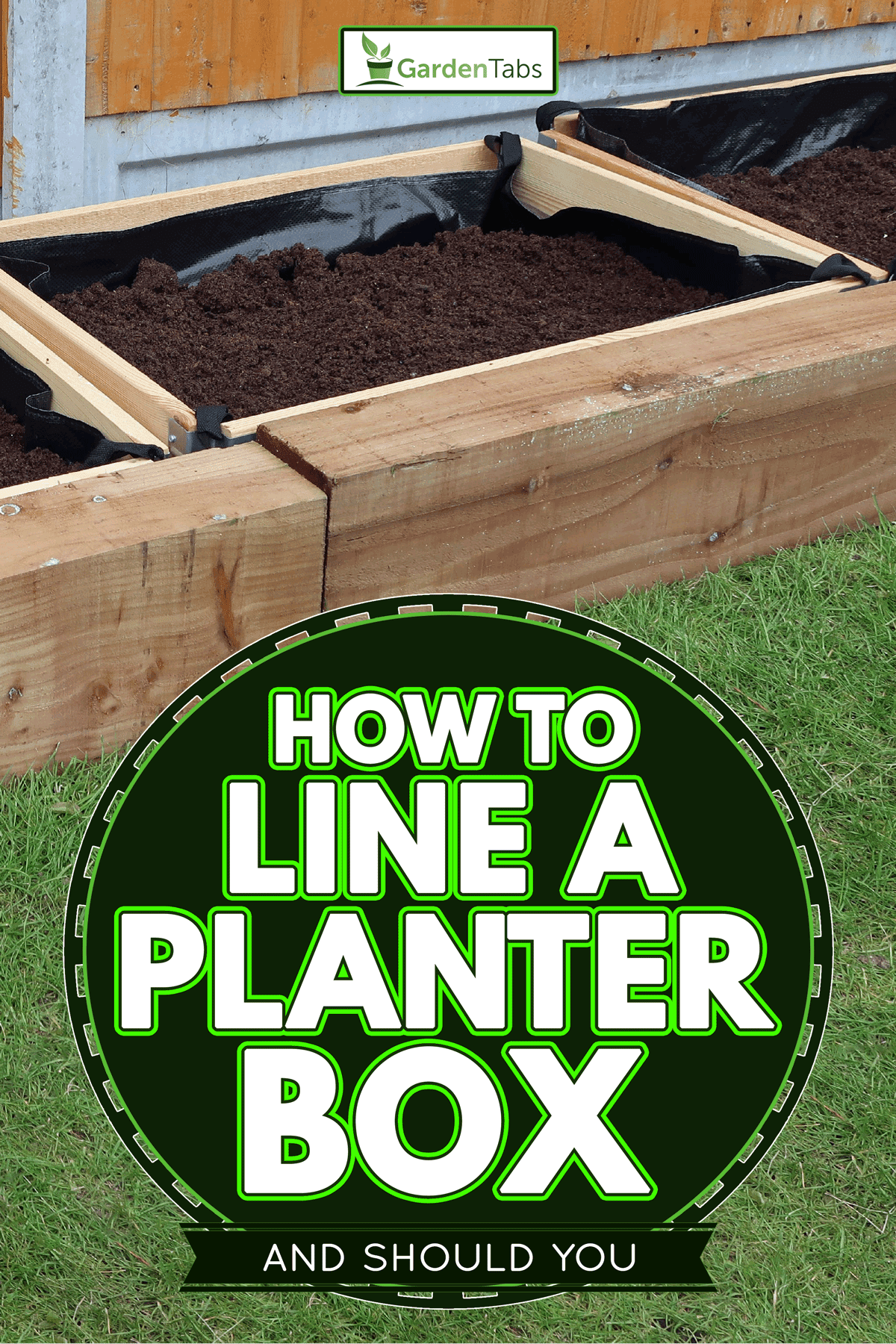 Row of raised flower planters with lining, How To Line A Planter Box [And Should You]