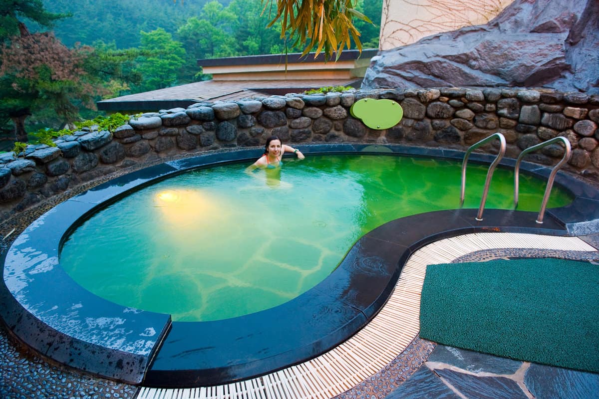 hot thermal spa water pool