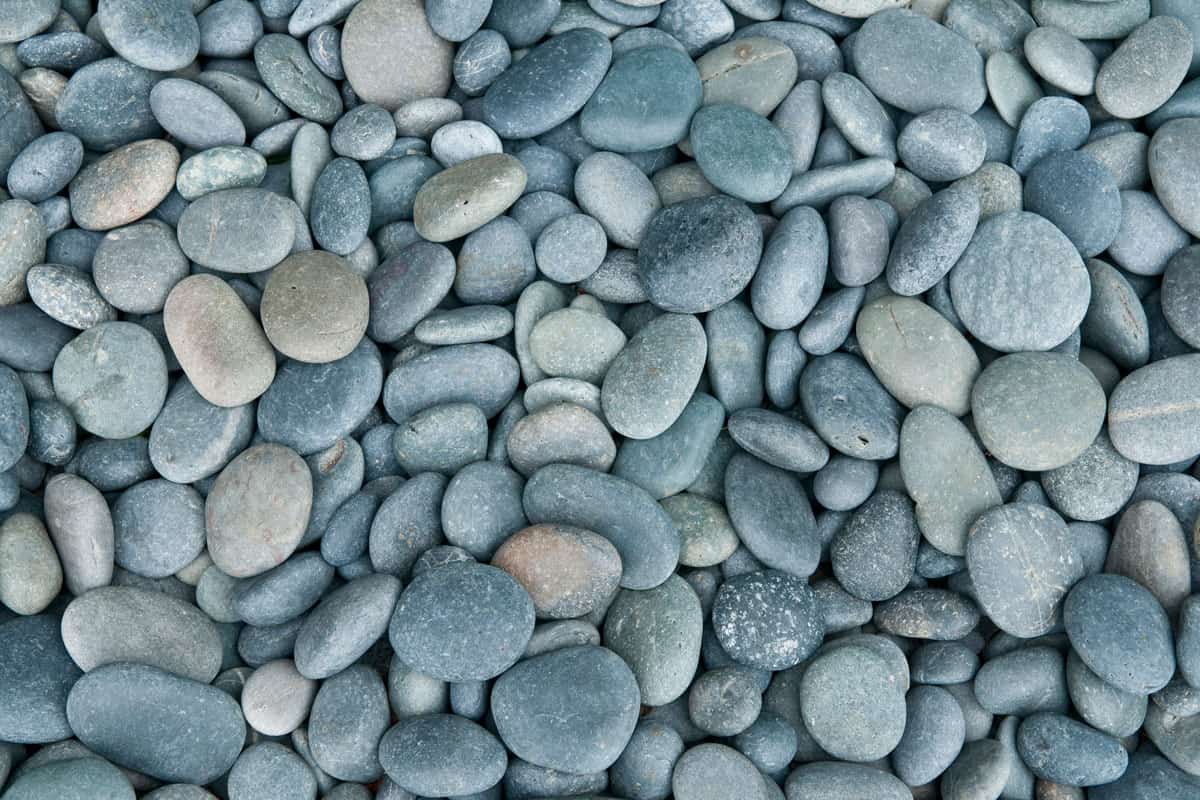 smooth round pebbles sea texture
