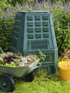Compost bin in the garden, How To Compost Garden Waste At Home [3 Foolproof Techniques]