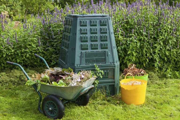 Compost bin in the garden, How To Compost Garden Waste At Home [3 Foolproof Techniques]