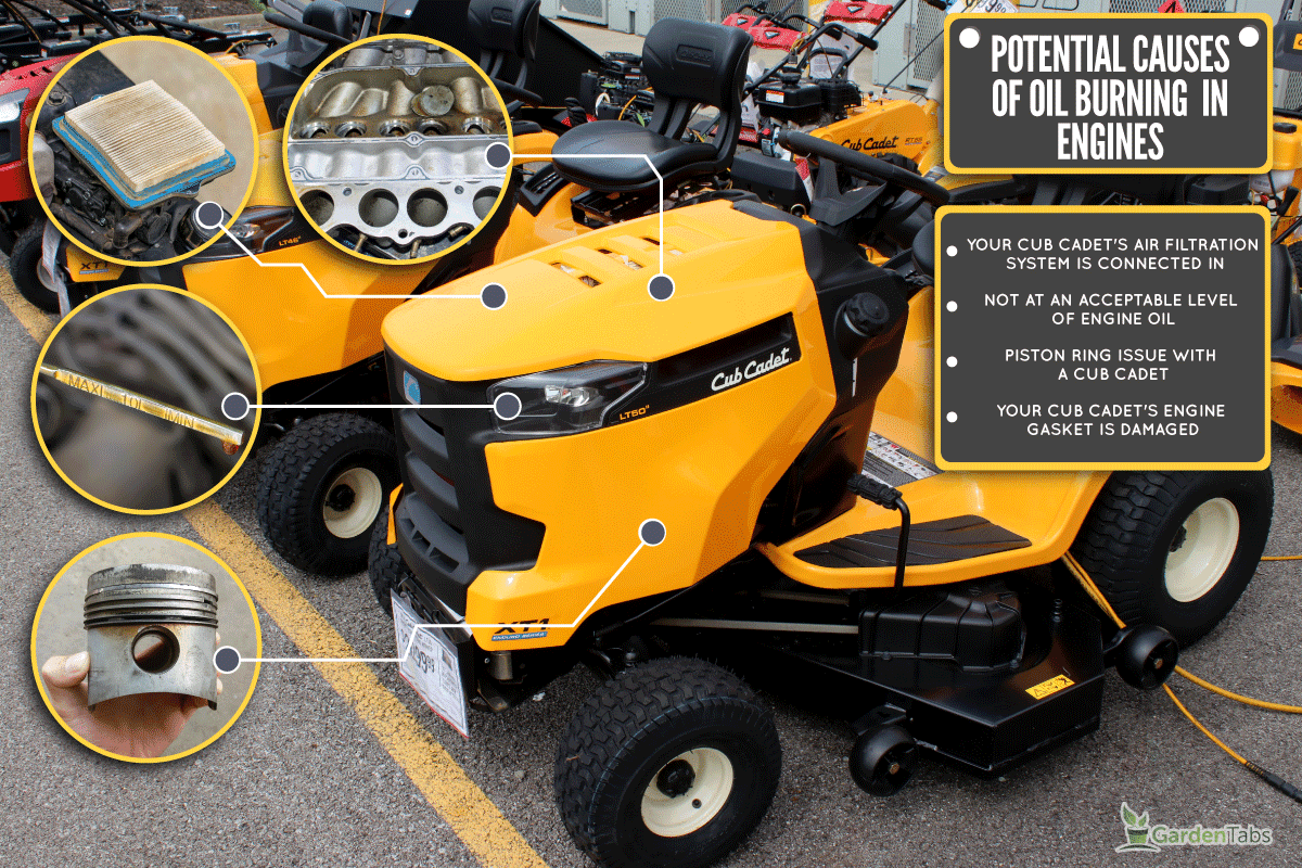 Cadet Riding Tractors mower on display, Cub Cadet Blowing White Smoke - Why And What To Do?