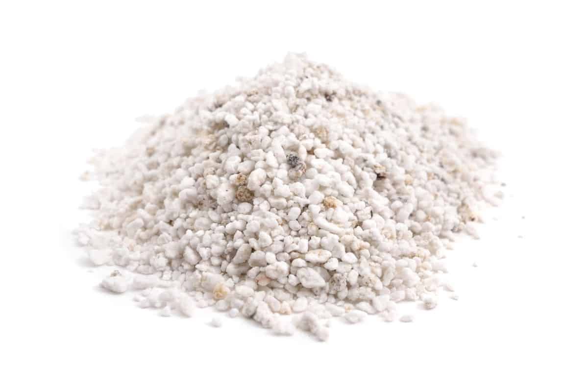 Heap of perlit. Isaolated in white background.