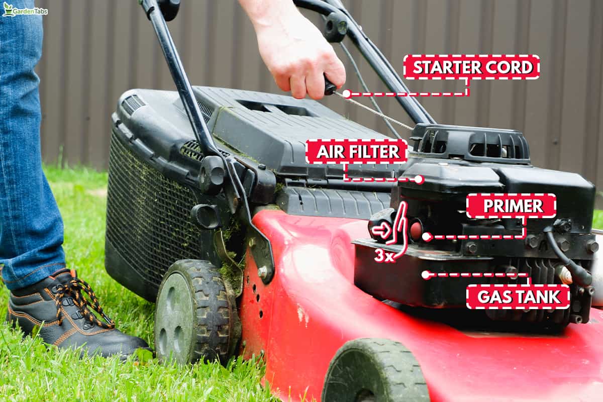 How to start a lawn mower using the primer