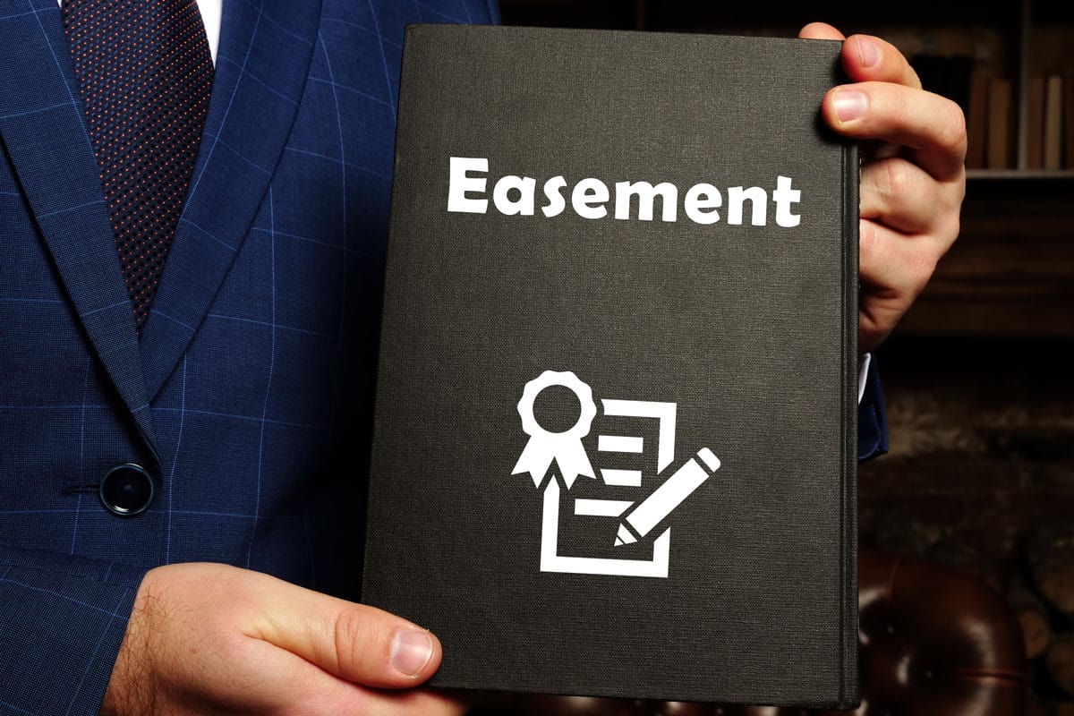Legal concept meaning Easement with phrase on the page