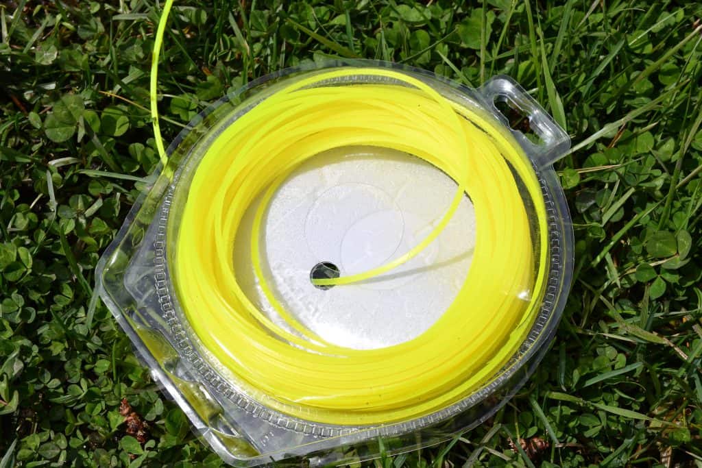 Weed eater string on grass