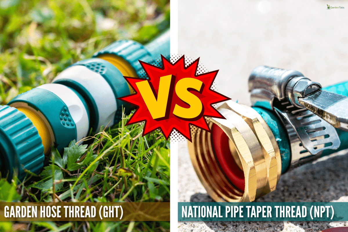collab photo of a Garden Hose Thread and National Pipe Taper Thread, Garden Hose Thread Vs NPT: Is There A Difference?