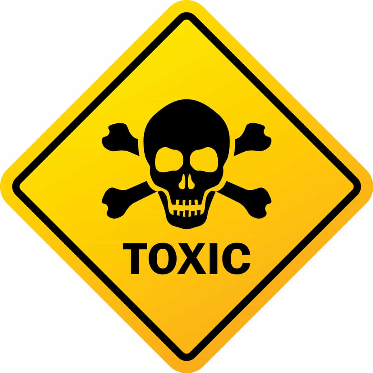 Toxic safety sign vector illustration isolated on white background 