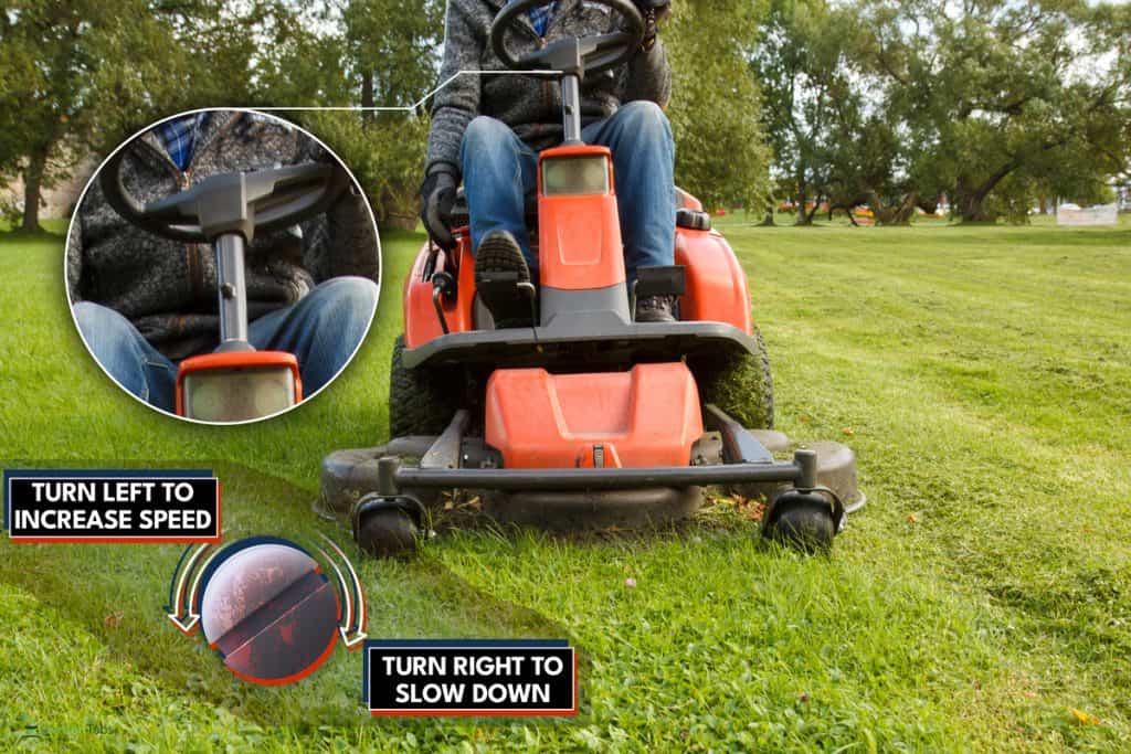 lawn mower tractor working in the town park, How To Adjust Steering On Toro Timecutter