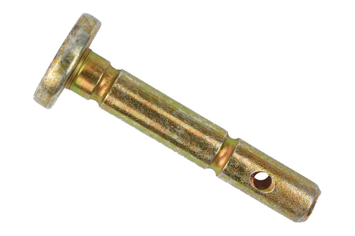 A single shear pin used in snow blowers