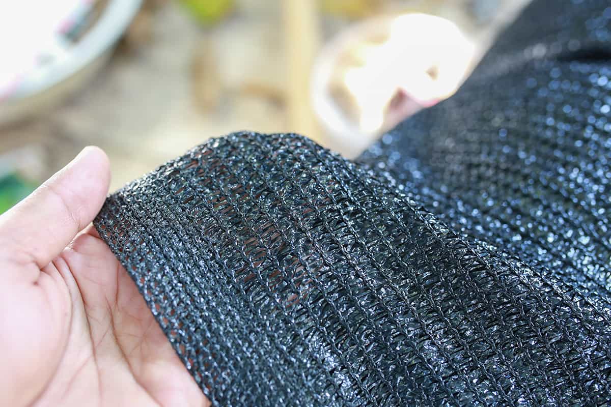 Black shading net pattern texture