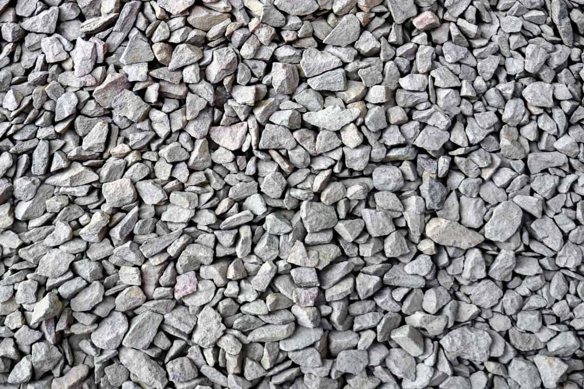 Crushed stone road building material gravel texture