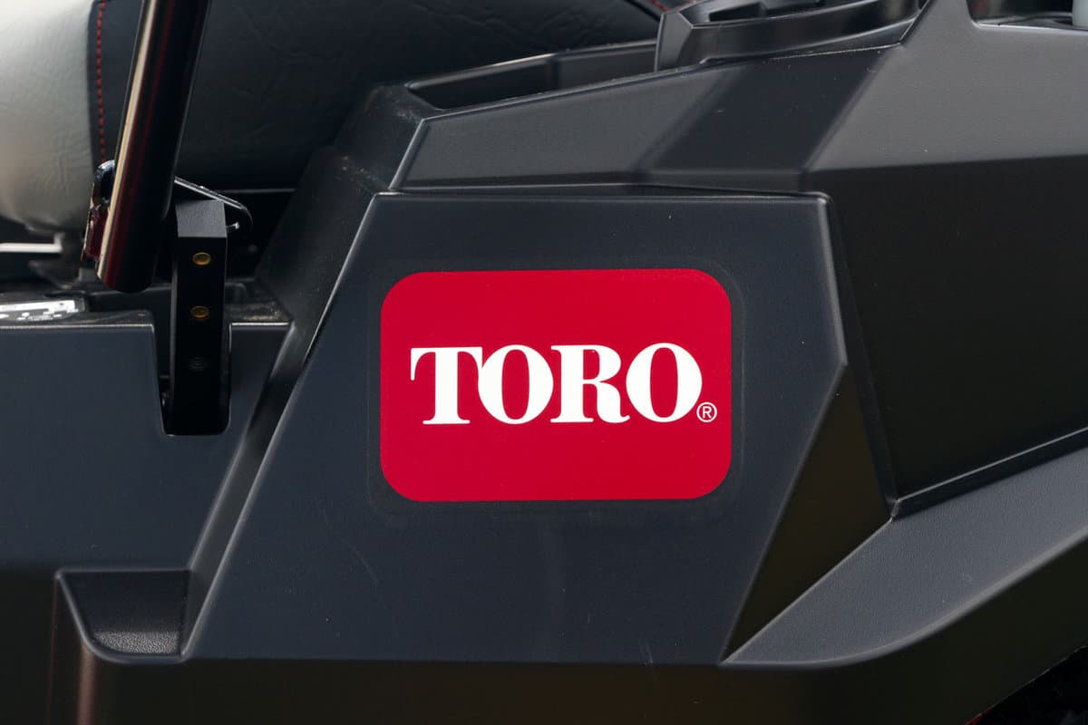  Toro riding lawn mower trademark and logo. The Toro Company is an American manufacturer of turf maintenance equipment.