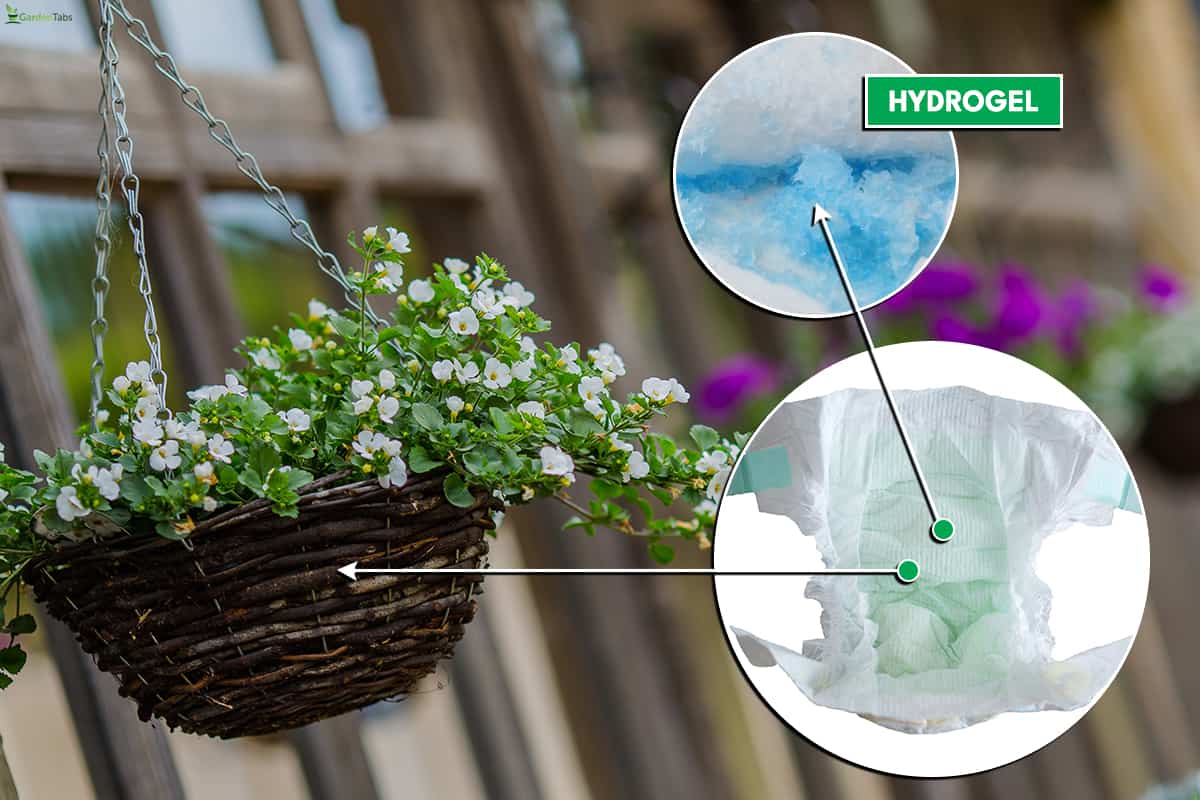 Using diapers for gardening, How To Use Diapers In Hanging Baskets
