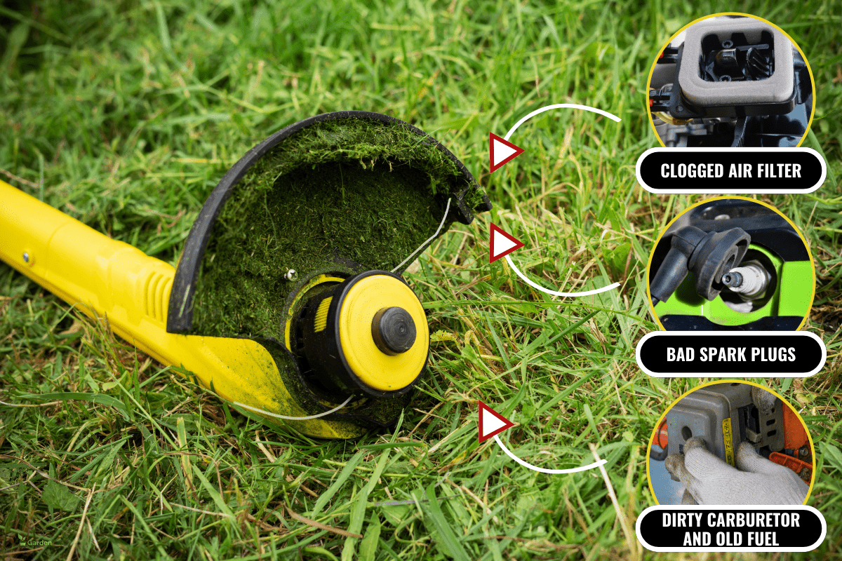 String grass trimmer in a mowed meadow. - How To Replace A Ryobi Trimmer Head