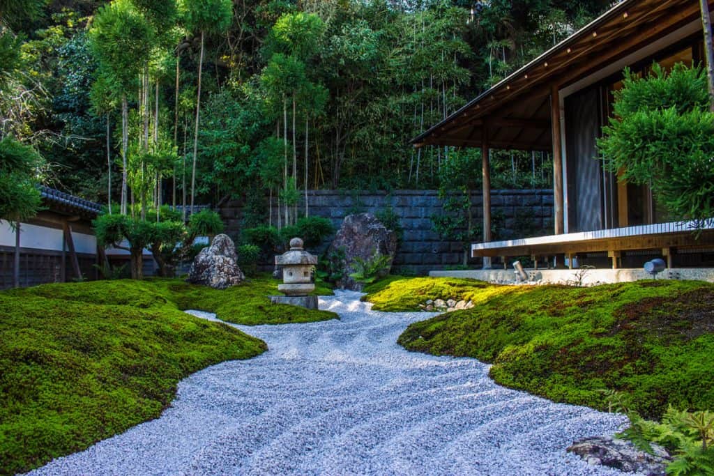 Zen garden in a house in Kamakura, Japan