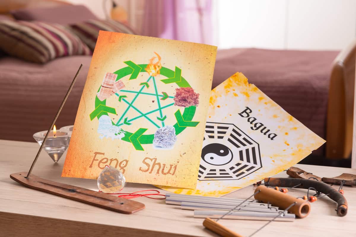 Conceptual image of Feng Shui with five elements