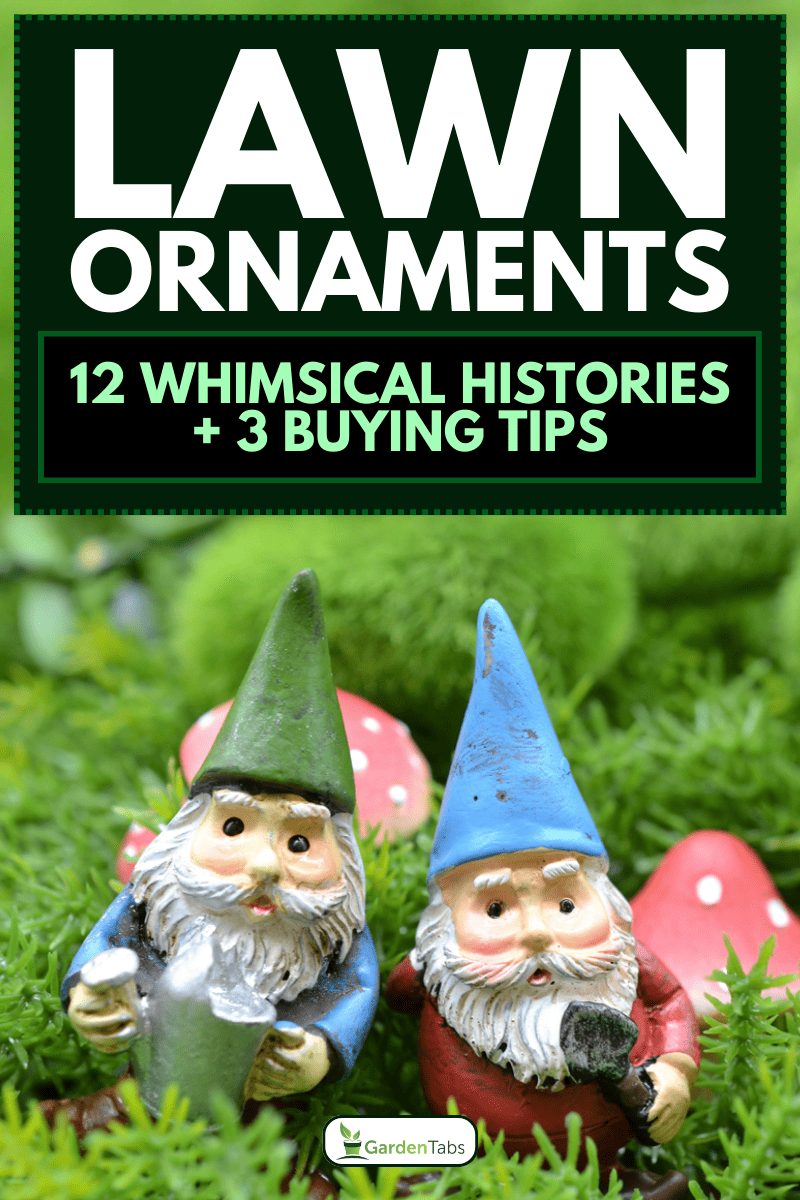 Fairy garden gnomes in enchanted forest with green moss and mushrooms, Lawn Ornaments: 12 Whimsical Histories + 3 Buying Tips