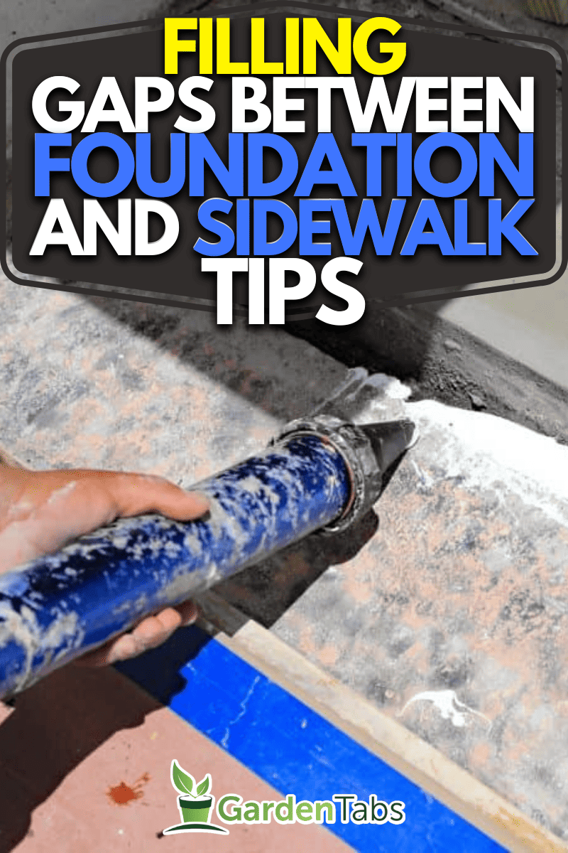 Repair of an expansion joint between two buildings involves caulking, and cement. This is a new repair done by a professional.
, How To Fill Gaps Between Foundation And Sidewalk