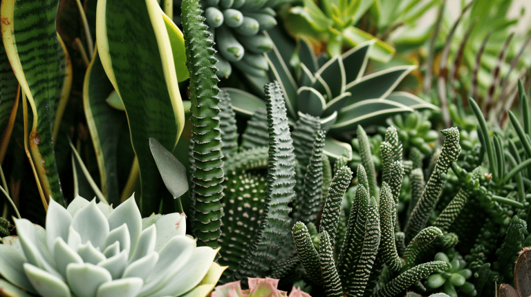 snake plant and succulents