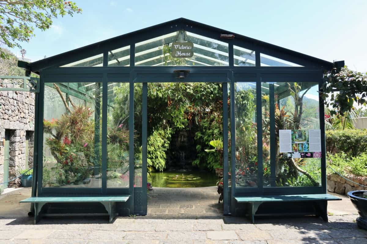 Victoria House tropical greenhouse at Giardini La Mortella