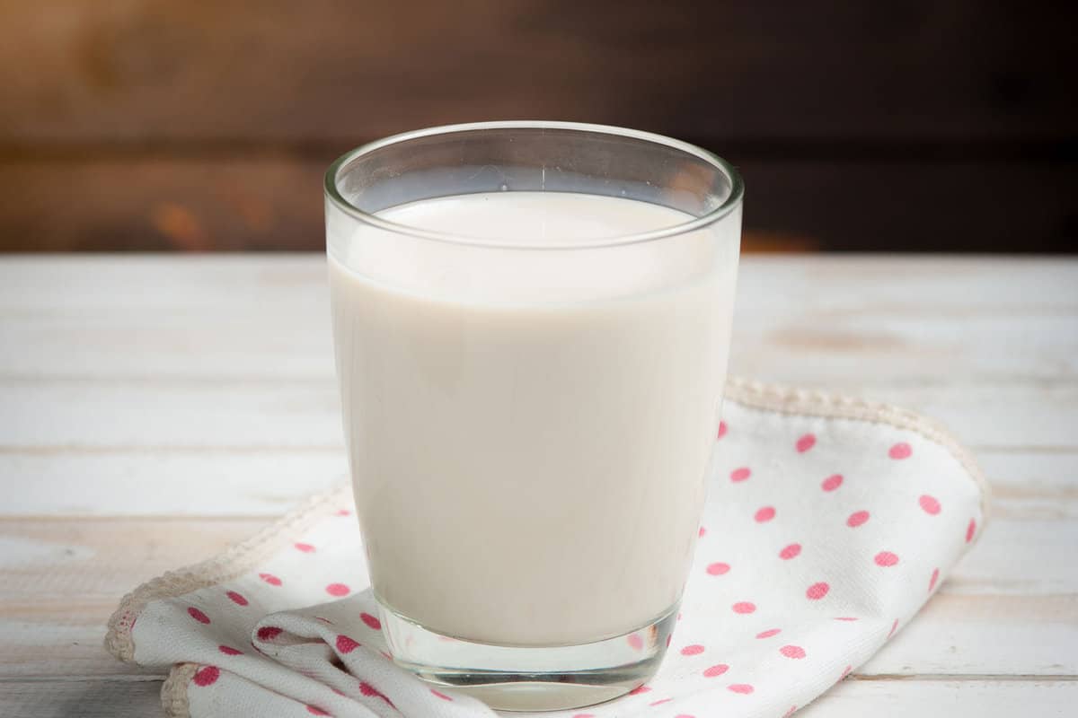A glass full of milk