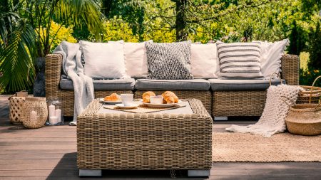 A gorgeous rattan outdoor dining set, Christmas Shopping Guide: Relax in the Garden - 1600x900