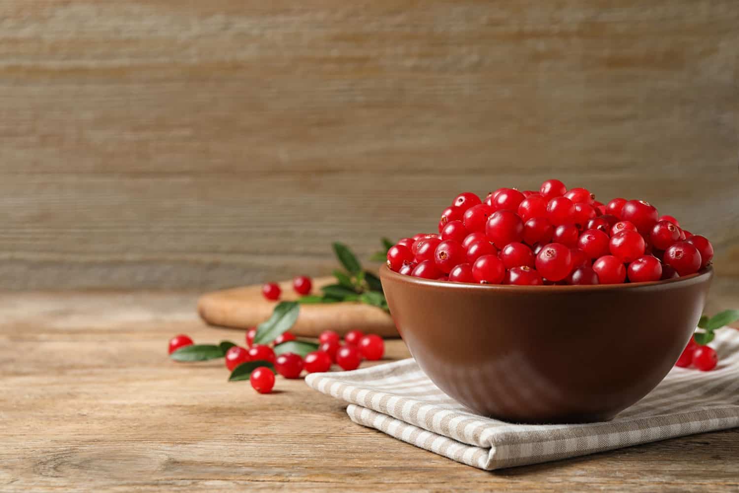 A bowl full of cranberries