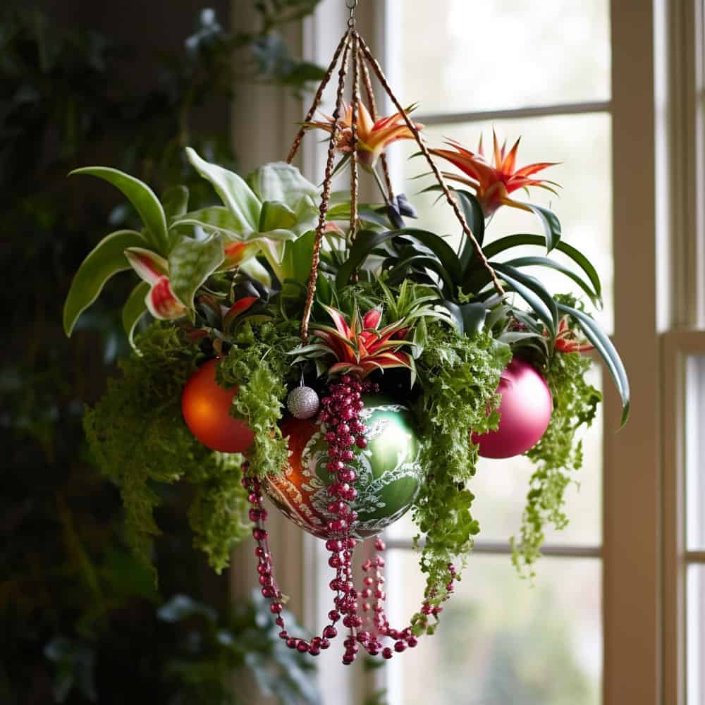 BIG Hanging Ornament Planter: Suspend colorful ornaments amongst trailing greenery in a hanging planter