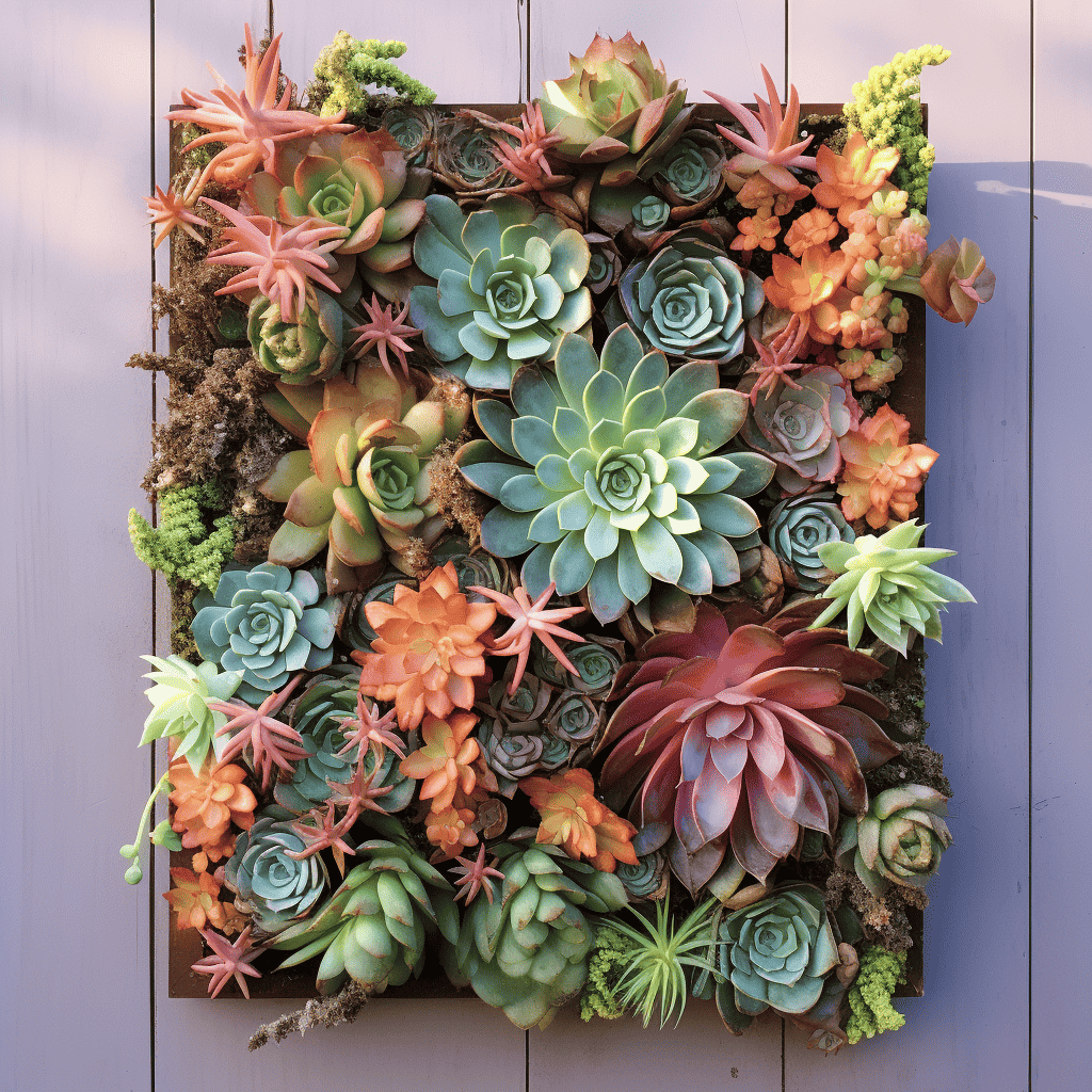 A succulents living wall