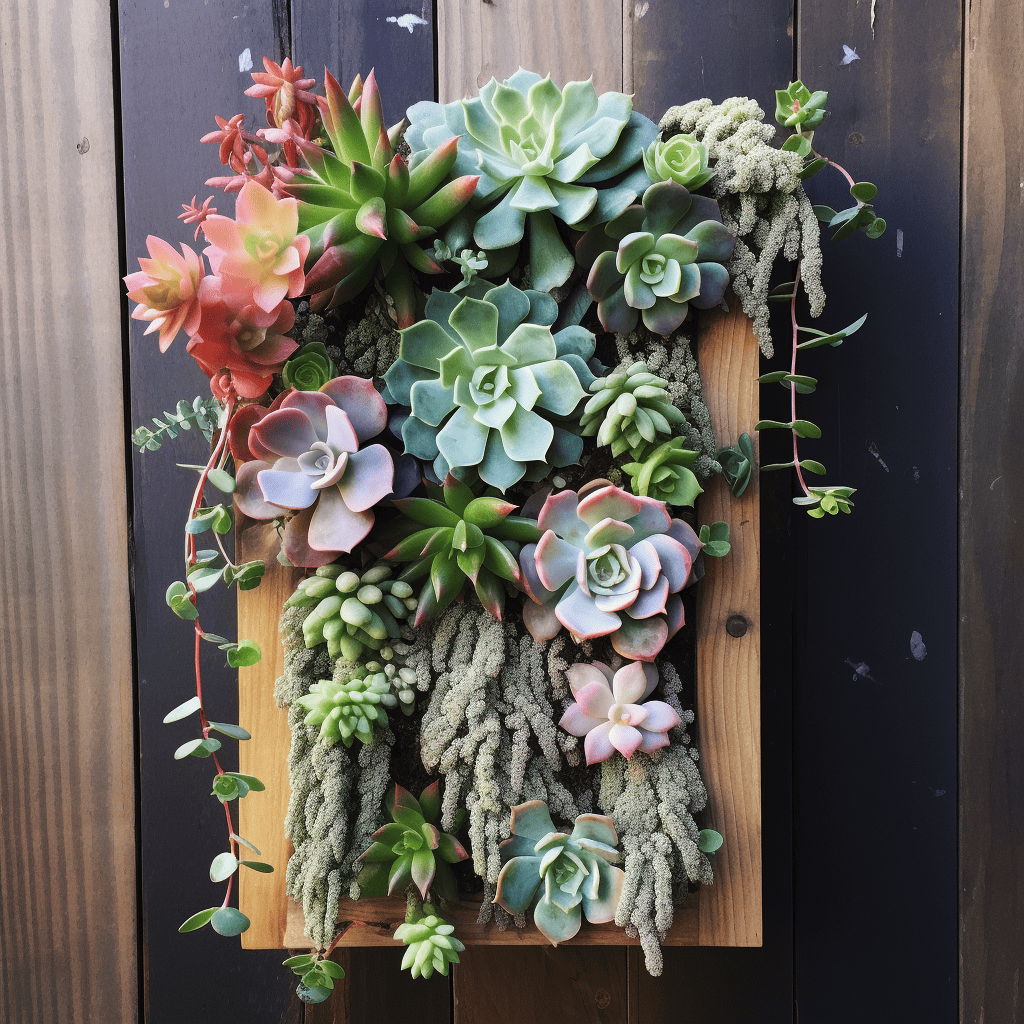 A succulents living wall