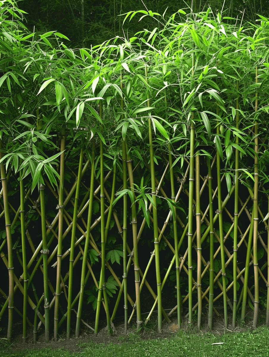 The bamboo here is cultivated in its natural form, with its straight stalks and leafy canopy offering a showcase of how bamboo can be incorporated into garden designs without being manipulated into shapes or features ar 3:4