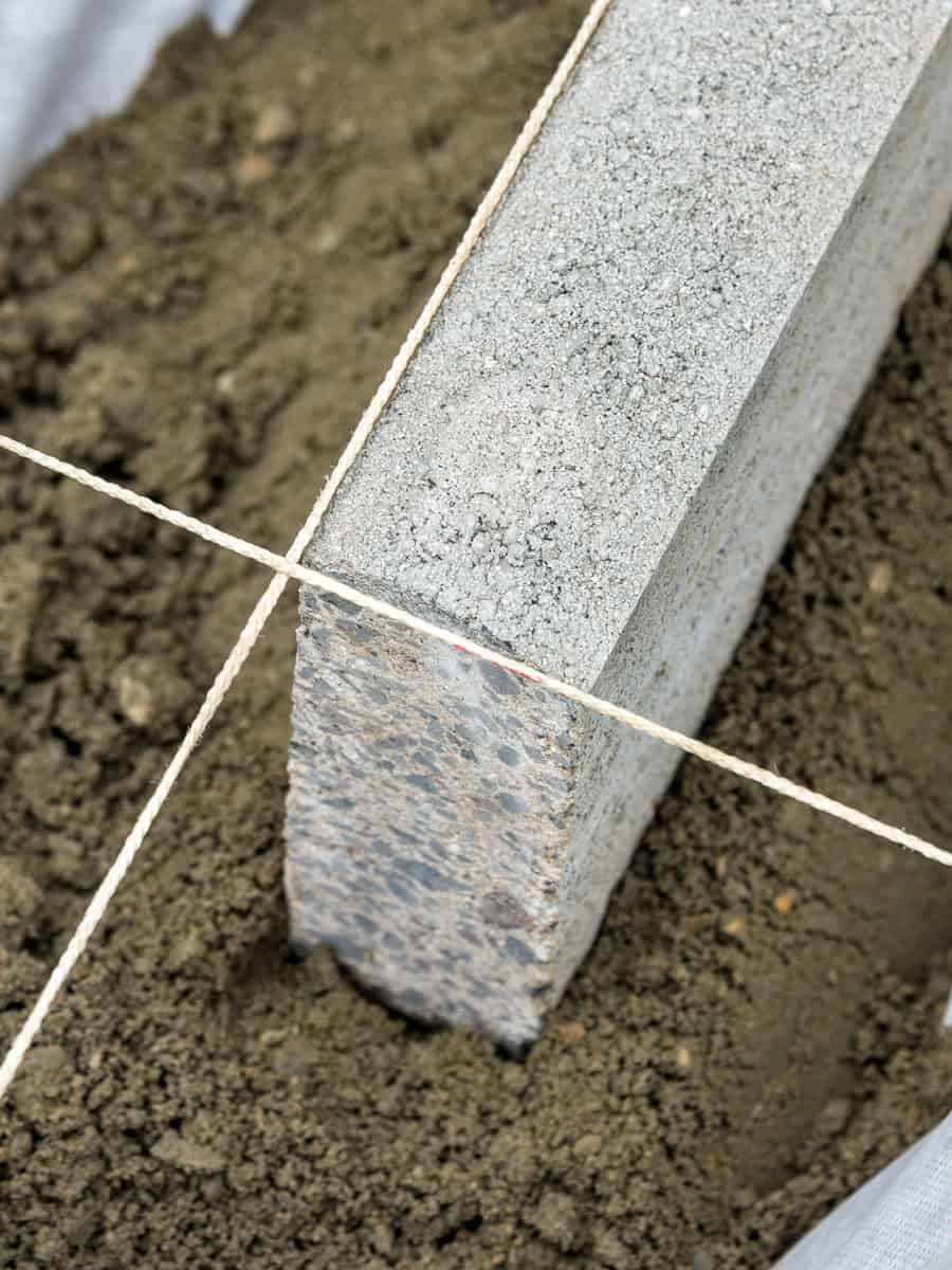 Preformed slab for garden edging