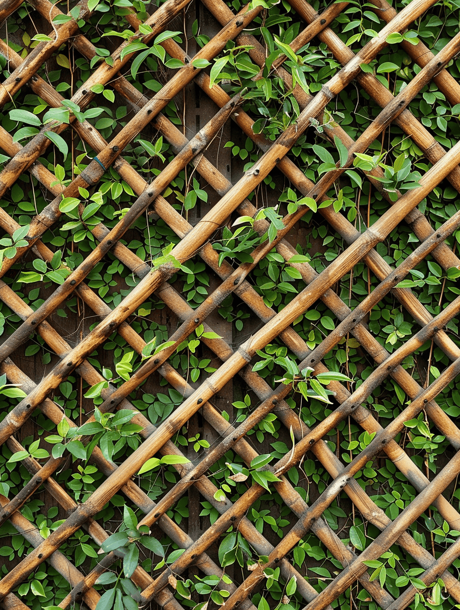 Large Criss Cross Bamboo Panel